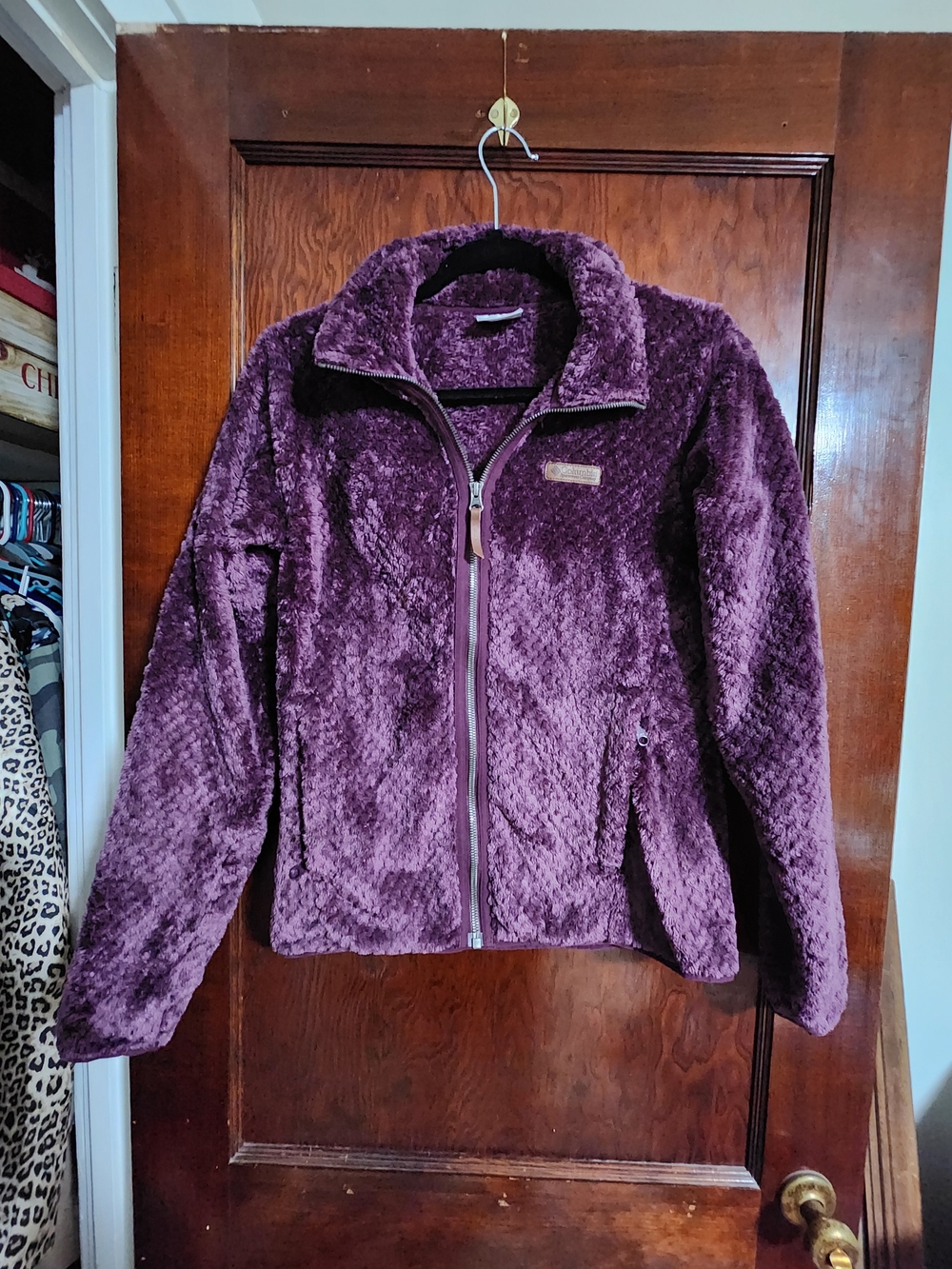 NWOT Columbia Fire Side II Sherpa Full Zip Fleece Jacket Deep Plum